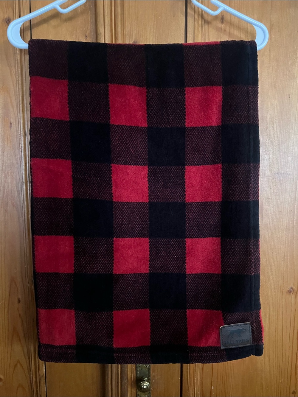 Tall Tails Red & Black Buffalo Plaid Fleece Pet Blanket